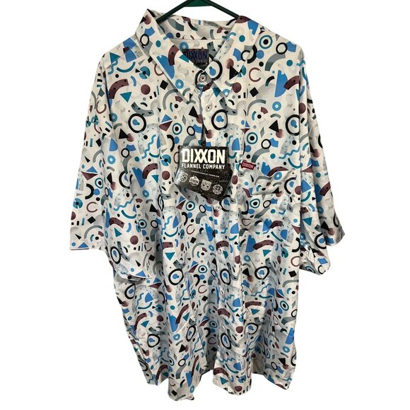 Dixxon Flannel Co The New Wave Button-Up Shirt  Colorful Abstract Design  Size 5 - Picture 1 of 10